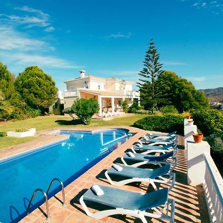 Gran villa con vistas al mar y piscina privada Málaga Esterno foto