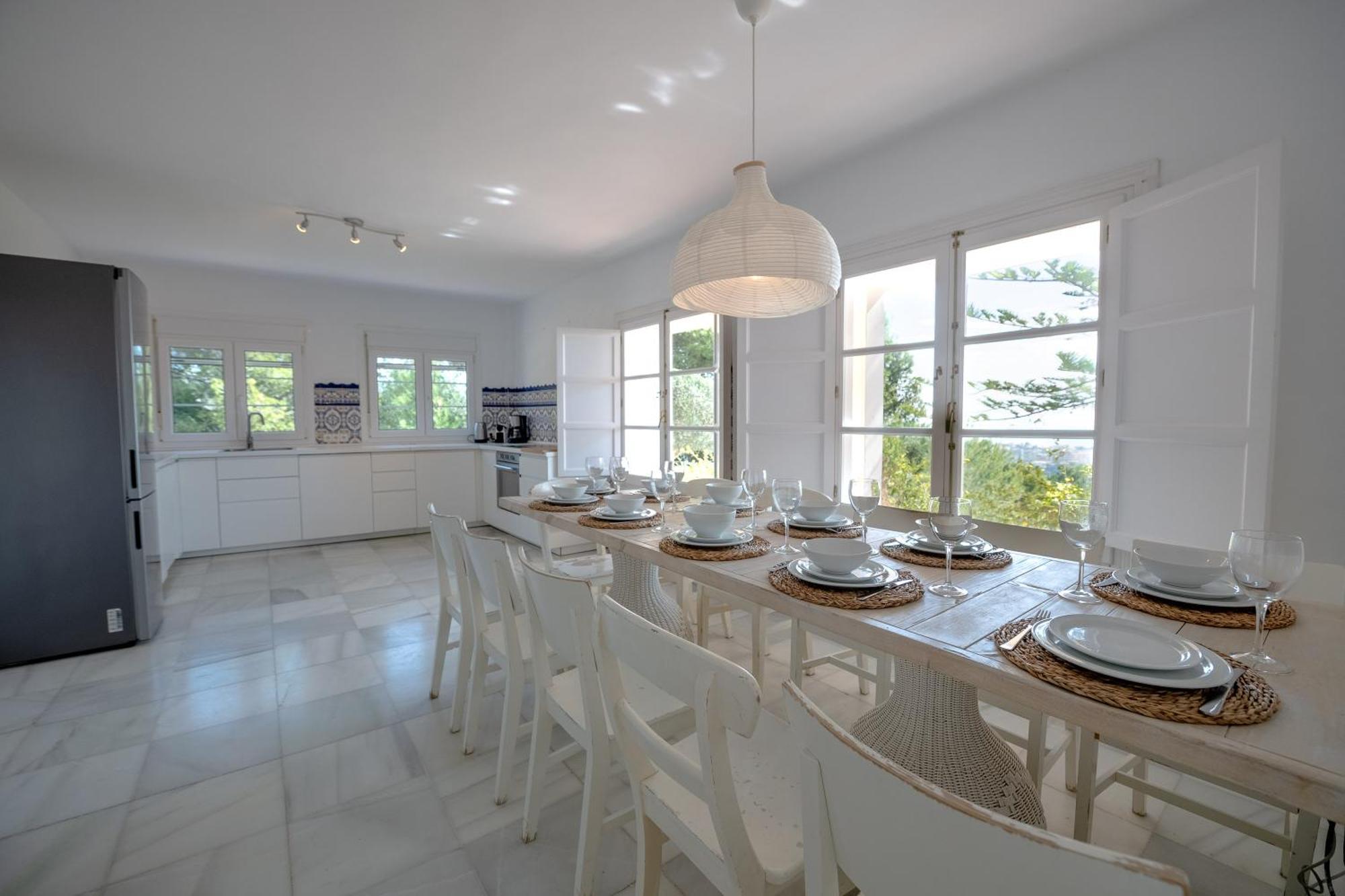 Gran villa con vistas al mar y piscina privada Málaga Esterno foto